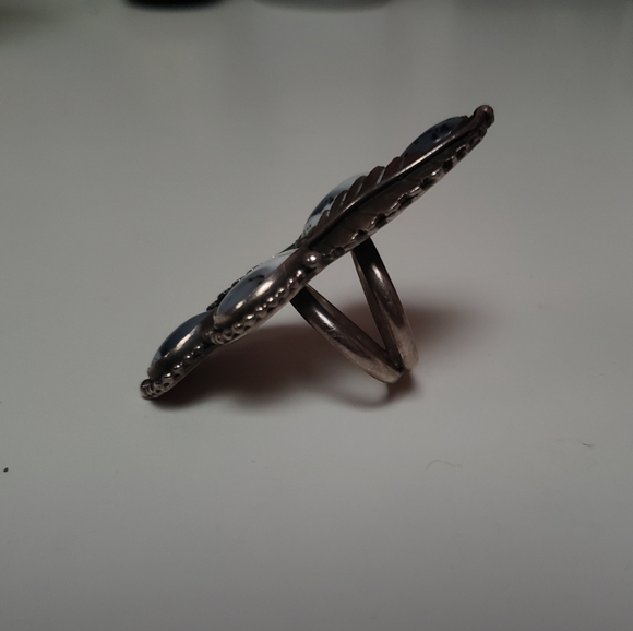 Aesthetic Arrest Dendritic Agate 4 stone ring Artisan Handmade - Picture 4 of 6